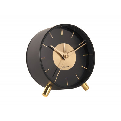 Budík Karlsson 5919BK – moderný čierny budík 12 cm Budík Karlsson 5919BK – moderný čierny budík 12 cm