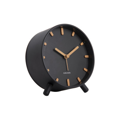 Budík Karlsson Grace KA5943BK matný čierny 12 cm Budík Karlsson Grace KA5943BK matný čierny 12 cm