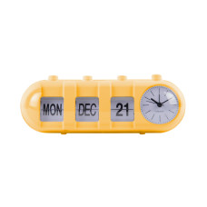 Budík Retro Tube Calendar Flip Karlsson KA6045BY, 10cm Budík Retro Tube Calendar Flip Karlsson KA6045BY, 10cm