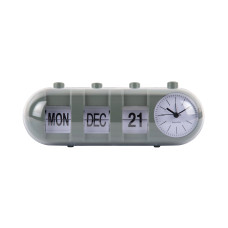 Budík Retro Tube Calendar Flip Karlsson KA6045GR, 10cm Budík Retro Tube Calendar Flip Karlsson KA6045GR, 10cm
