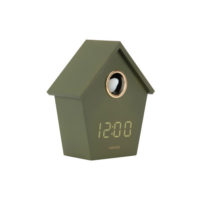 Budík Riqueza Cuckoo LED Karlsson KA6124GR, 15cm Budík Riqueza Cuckoo LED Karlsson KA6124GR, 15cm