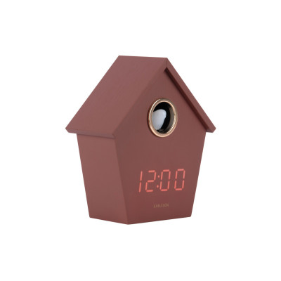 Budík Riqueza Cuckoo LED Karlsson KA6124RD, 15cm Budík Riqueza Cuckoo LED Karlsson KA6124RD, 15cm