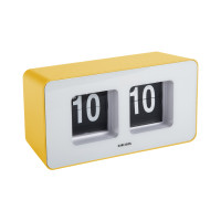 Dizajnové preklápacie hodiny Karlsson Funky Flip KA6042BY – retro horčicovo žlté, 14 cm Dizajnové preklápacie hodiny Karlsson Funky Flip KA6042BY – retro horčicovo žlté, 14 cm