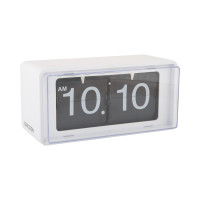 Dizajnové preklápacie hodiny Karlsson Retro Boxed Flip KA6055WH – biele, 21 cm Dizajnové preklápacie hodiny Karlsson Retro Boxed Flip KA6055WH – biele, 21 cm