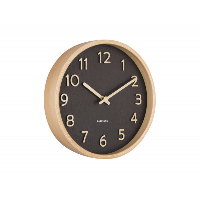 Drevené nástenné hodiny Karlsson KA5851BK, čierna 22cm Drevené nástenné hodiny Karlsson KA5851BK, čierna 22cm