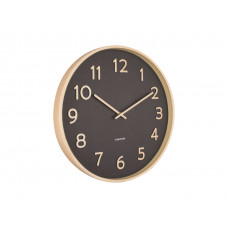 Drevené nástenné hodiny Karlsson KA5852, čierna 40cm  
