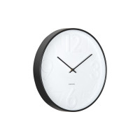 Minimalistické nástenné hodiny Karlsson Ayuno KA6063BK – Čiernobiele (40 cm)
