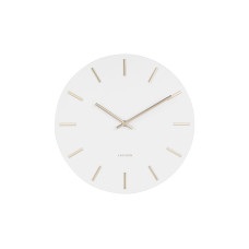 Minimalistické kovové hodiny Karlsson KA5821WH Charm Small – biele so zlatými detailmi, 30 cm Minimalistické kovové hodiny Karlsson KA5821WH Charm Small – biele so zlatými detailmi, 30 cm