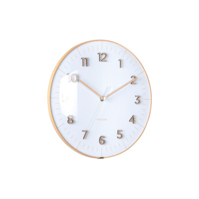 Nástenné dizajnové hodiny Karlsson Esencia Dome KA6110WH (30 cm)