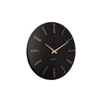 Dizajnové nástenné hodiny Karlsson Esmerado KA6072BK – čierne, tichý chod, 40 cm