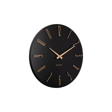 Dizajnové nástenné hodiny Karlsson Esmerado KA6072BK – čierne, tichý chod, 40 cm