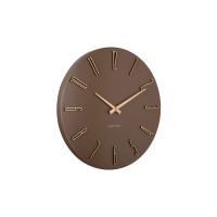 Dizajnové nástenné hodiny Karlsson KA6072BR Esmerado – hnedé, tichý chod sweep, 40 cm