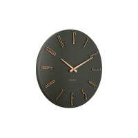 Nástenné hodiny Karlsson Esmerado KA6072GR – tmavozelené (40 cm)