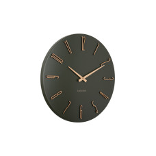Nástenné hodiny Karlsson Esmerado KA6072GR – tmavozelené (40 cm)