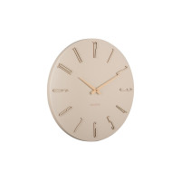 Nástenné hodiny Karlsson Esmerado KA6072WH – jemne béžové (40 cm)