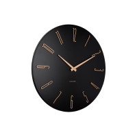 Nástenné hodiny Karlsson KA6073BK Esmerado čierne 60 cm – tichý chod