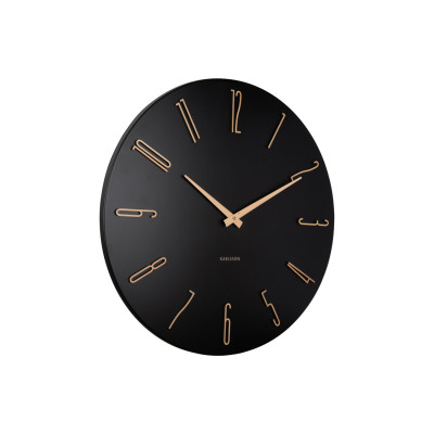 Nástenné hodiny Karlsson KA6073BK Esmerado čierne 60 cm – tichý chod