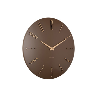 Karlsson KA6073BR Esmerado – veľké nástenné hodiny 60 cm hnedé tiché Karlsson KA6073BR Esmerado – veľké nástenné hodiny 60 cm hnedé tiché