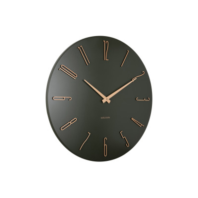 Majestátne nástenné hodiny Karlsson Esmerado KA6073GR – Tmavozelené (60 cm)