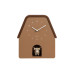 Nástenné hodiny Highland Cow Cuckoo Karlsson KA6162BR, hnedá