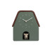 Nástenné hodiny Highland Cow Cuckoo Karlsson KA6162GR, zelená