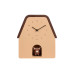 Nástenné hodiny Highland Cow Cuckoo Karlsson KA6162LB, latte hnedá