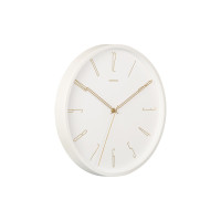 Elegantné kovové nástenné hodiny Karlsson KA5898WH – biele, tichý chod sweep, 35 cm Elegantné kovové nástenné hodiny Karlsson KA5898WH – biele, tichý chod sweep, 35 cm