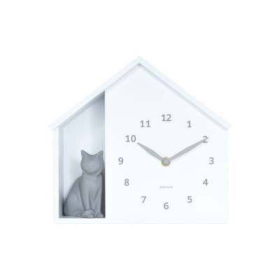 Nástenné hodiny Siting Cat Karlsson KA6099WH, 27cm Nástenné hodiny Siting Cat Karlsson KA6099WH, 27cm