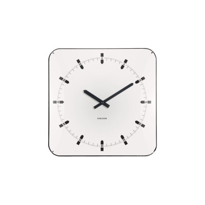 Nástenné hodiny Sucinto Dome Square Karlsson KA6085WH, 35cm