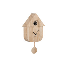 Dizajnové kukučkové hodiny Karlsson 5964WD Modern Cuckoo – prírodné drevo/hnedá