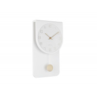 Nástenné kyvadlové hodiny Karlsson KA5779, biela 39cm