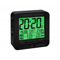 Digitálny budík riadený rádiovým signálom LAVVU LAR0011 black cube