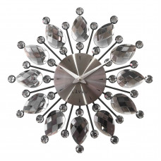 Nástenné hodiny LAVVU LCT1121 CRYSTAL Flower Antracitové, 33 cm Nástenné hodiny LAVVU LCT1121 CRYSTAL Flower Antracitové, 33 cm