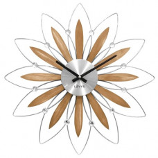 Drevené strieborné hodiny LAVVU Crystal Flower LCT1112, 50cm Drevené strieborné hodiny LAVVU Crystal Flower LCT1112, 50cm