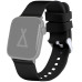Čierny silikónový remienok Lavvu pre APPLE WATCH 42-44 mm, LSXBBB2 Čierny silikónový remienok Lavvu pre APPLE WATCH 42-44 mm, LSXBBB2
