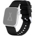 Čierny silikónový remienok Lavvu pre APPLE WATCH 42-44 mm, LSXBBS2 Čierny silikónový remienok Lavvu pre APPLE WATCH 42-44 mm, LSXBBS2