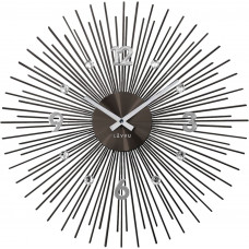 Nástenné hodiny LAVVU LCT1143 CRYSTAL Lines antracitové, 49 cm Nástenné hodiny LAVVU LCT1143 CRYSTAL Lines antracitové, 49 cm