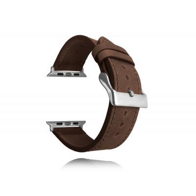 Tmavo hnedý kožený remienok Top Grain pre APPLE WATCH Lavvu LSXACS1, 38-40mm 
