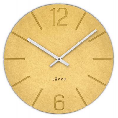 Drevené hodiny LAVVU Natur LCT5026, žlta 34cm Drevené hodiny LAVVU Natur LCT5026, žlta 34cm
