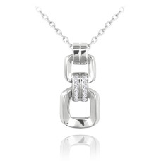 Elegantný strieborný náhrdelník s bielymi zirkónmi, Minet JMAS0206SN45 Elegantný strieborný náhrdelník s bielymi zirkónmi, Minet JMAS0206SN45