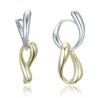 Elegantné dvojfarebné strieborné náušnice Minet JMAS0301GE00 Elegantné dvojfarebné strieborné náušnice Minet JMAS0301GE00