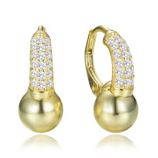 Elegantné pozlátené strieborné náušnice so zirkónmi Minet JMAS0321GE00 Elegantné pozlátené strieborné náušnice so zirkónmi Minet JMAS0321GE00