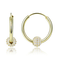 Elegantné pozlátené strieborné náušnice so zirkónmi Minet JMAS0322GE00 Elegantné pozlátené strieborné náušnice so zirkónmi Minet JMAS0322GE00