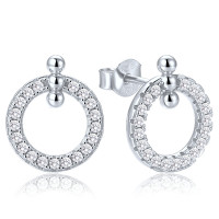 Elegantné strieborné náušnice so zirkónmi Minet JMAN0679SE00 Elegantné strieborné náušnice so zirkónmi Minet JMAN0679SE00