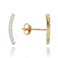 Elegantné zlaté náušnice s bielymi zirkónmi Minet JMG0146WGE00 Elegantné zlaté náušnice s bielymi zirkónmi Minet JMG0146WGE00
