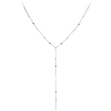 Elegantný strieborný náhrdelník s tyčinkami, guľôčkami a visiacou retiazkou Minet JMAS0303SN47 Elegantný strieborný náhrdelník s tyčinkami, guľôčkami a visiacou retiazkou Minet JMAS0303SN47