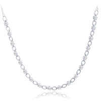 Elegantný strieborný náhrdelník s bielymi zirkónmi Minet JMAS0253SN42 Elegantný strieborný náhrdelník s bielymi zirkónmi Minet JMAS0253SN42