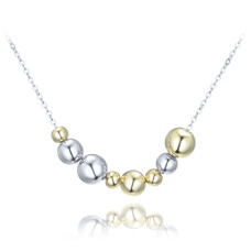 Elegantný strieborný náhrdelník s guľôčkami Minet JMAS0305GN42 Elegantný strieborný náhrdelník s guľôčkami Minet JMAS0305GN42