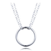 Elegantný strieborný náhrdelník s kruhom Minet JMAS0288SN42 Elegantný strieborný náhrdelník s kruhom Minet JMAS0288SN42