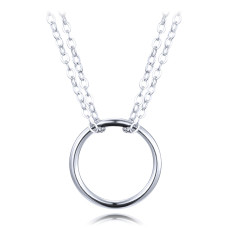 Elegantný strieborný náhrdelník s kruhom Minet JMAS0288SN42 Elegantný strieborný náhrdelník s kruhom Minet JMAS0288SN42